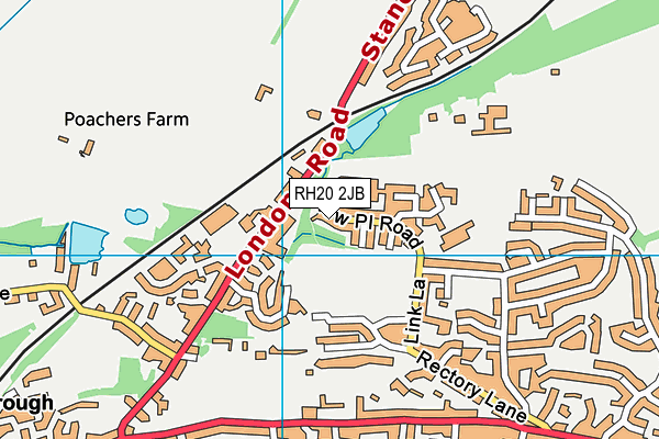 RH20 2JB map - OS VectorMap District (Ordnance Survey)