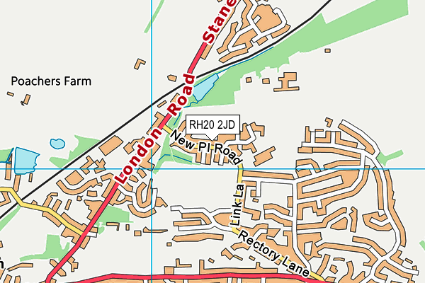 RH20 2JD map - OS VectorMap District (Ordnance Survey)