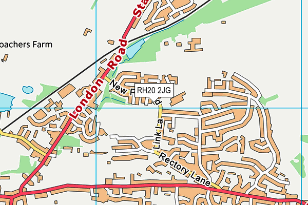 RH20 2JG map - OS VectorMap District (Ordnance Survey)