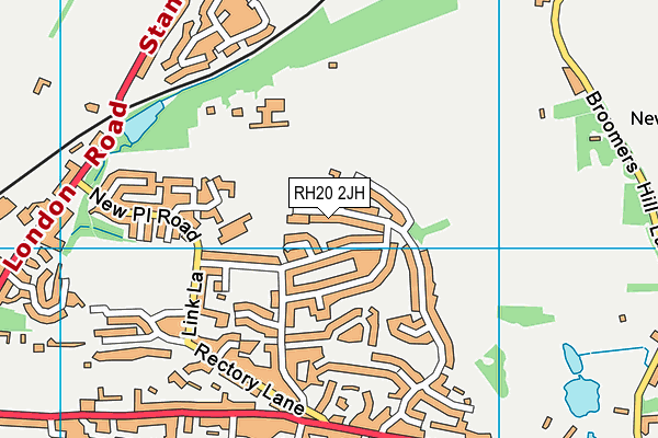 RH20 2JH map - OS VectorMap District (Ordnance Survey)