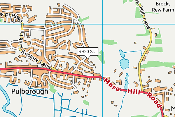RH20 2JJ map - OS VectorMap District (Ordnance Survey)
