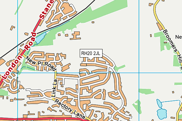 RH20 2JL map - OS VectorMap District (Ordnance Survey)