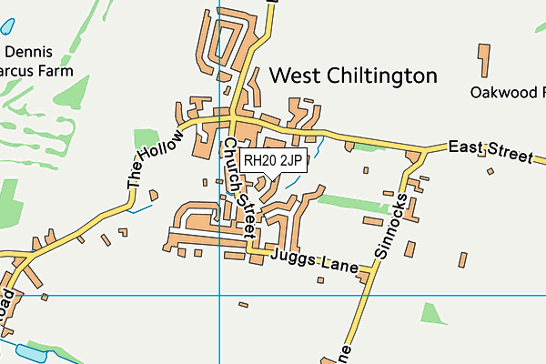 RH20 2JP map - OS VectorMap District (Ordnance Survey)