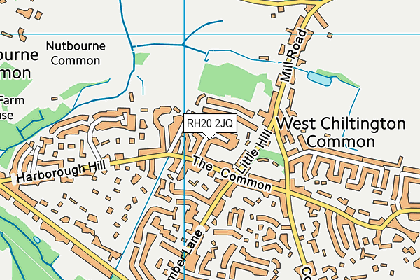 RH20 2JQ map - OS VectorMap District (Ordnance Survey)