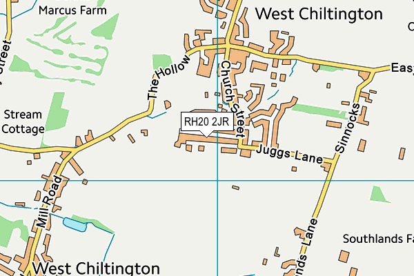 RH20 2JR map - OS VectorMap District (Ordnance Survey)