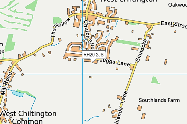 RH20 2JS map - OS VectorMap District (Ordnance Survey)
