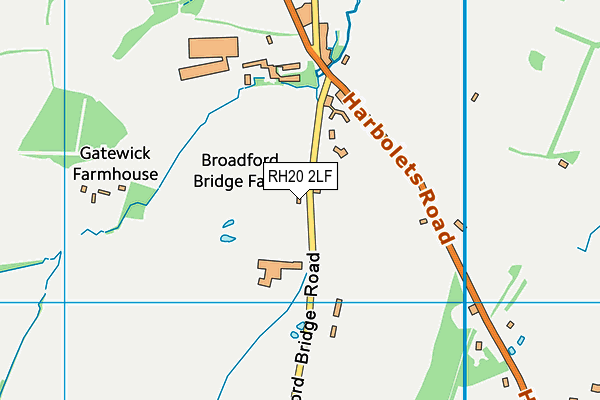 RH20 2LF map - OS VectorMap District (Ordnance Survey)