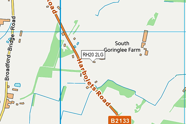 RH20 2LG map - OS VectorMap District (Ordnance Survey)