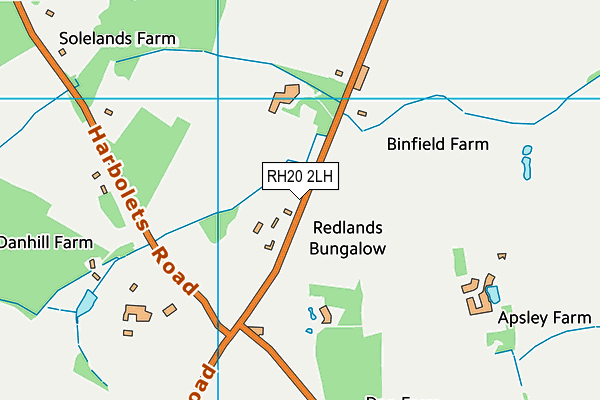 RH20 2LH map - OS VectorMap District (Ordnance Survey)