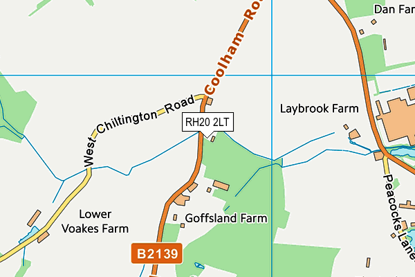 RH20 2LT map - OS VectorMap District (Ordnance Survey)