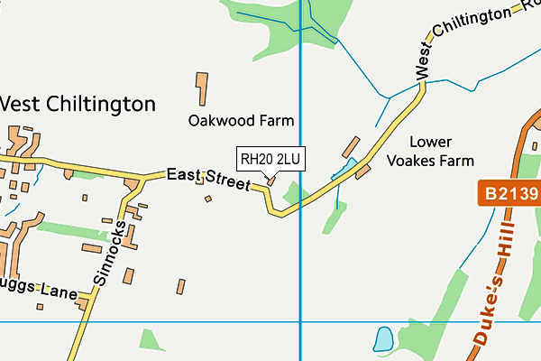 RH20 2LU map - OS VectorMap District (Ordnance Survey)