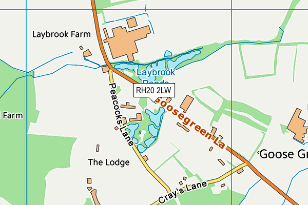 RH20 2LW map - OS VectorMap District (Ordnance Survey)