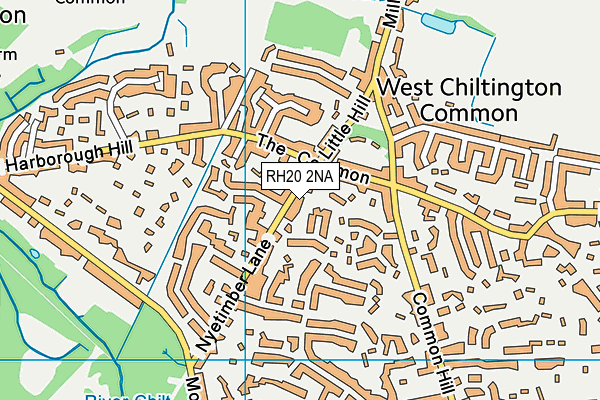 RH20 2NA map - OS VectorMap District (Ordnance Survey)