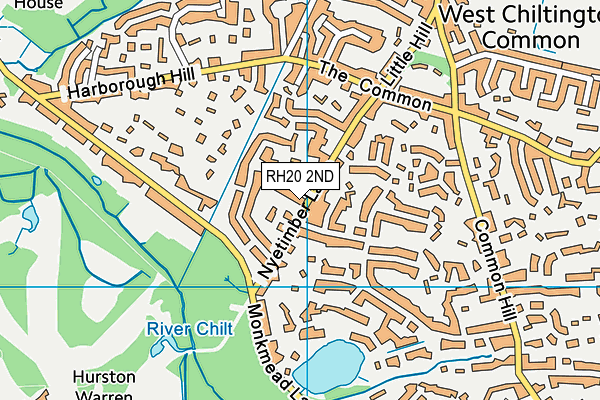 RH20 2ND map - OS VectorMap District (Ordnance Survey)