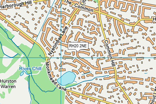 RH20 2NE map - OS VectorMap District (Ordnance Survey)