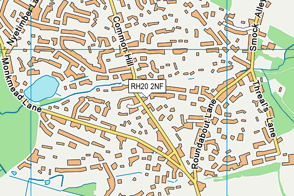 RH20 2NF map - OS VectorMap District (Ordnance Survey)