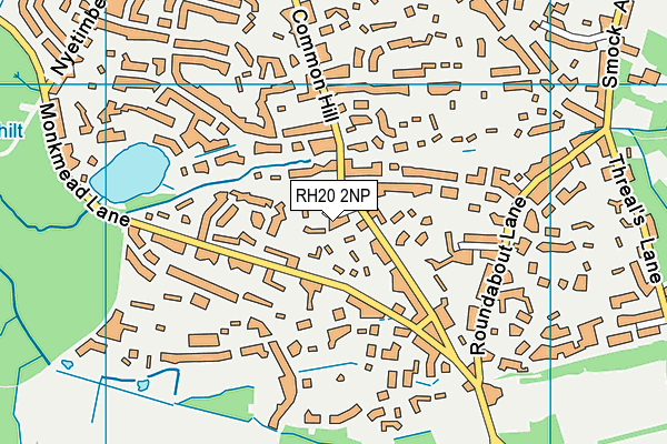 RH20 2NP map - OS VectorMap District (Ordnance Survey)