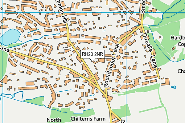 RH20 2NR map - OS VectorMap District (Ordnance Survey)