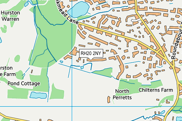 RH20 2NY map - OS VectorMap District (Ordnance Survey)