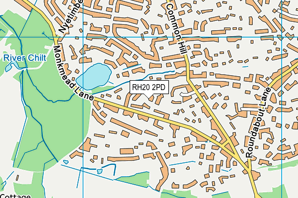 RH20 2PD map - OS VectorMap District (Ordnance Survey)