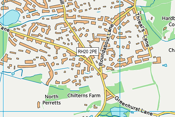 RH20 2PE map - OS VectorMap District (Ordnance Survey)