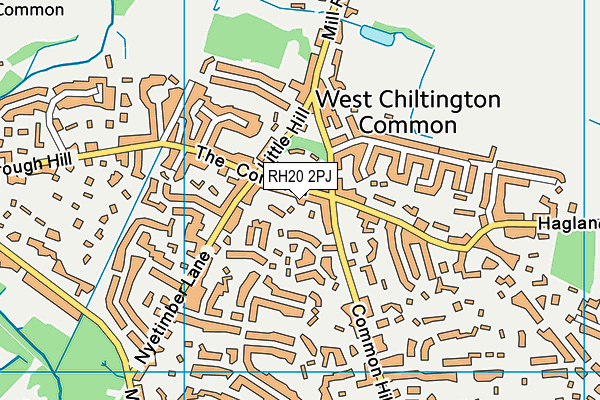 RH20 2PJ map - OS VectorMap District (Ordnance Survey)