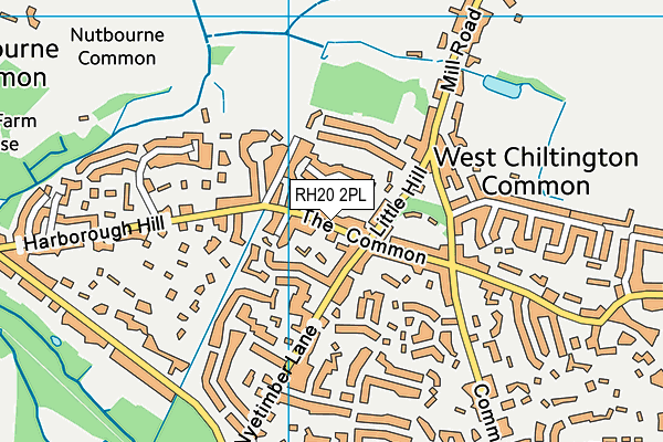 RH20 2PL map - OS VectorMap District (Ordnance Survey)