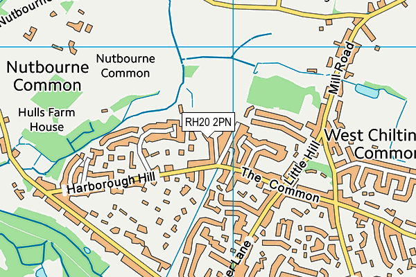 RH20 2PN map - OS VectorMap District (Ordnance Survey)
