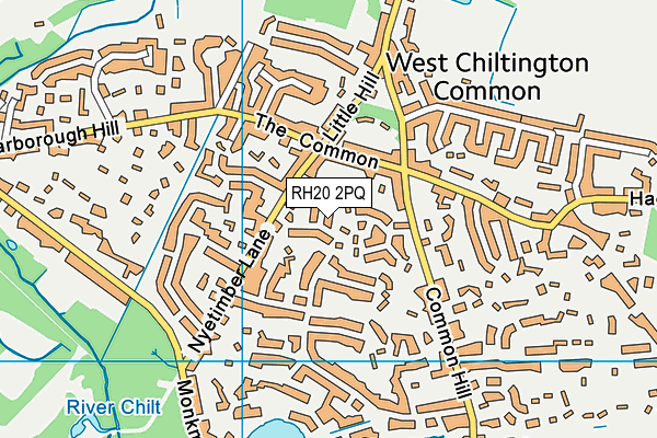 RH20 2PQ map - OS VectorMap District (Ordnance Survey)
