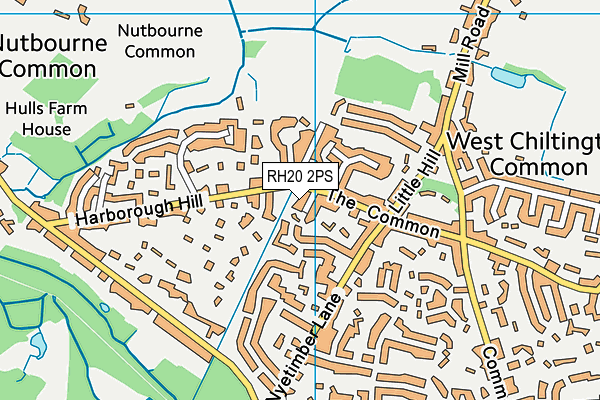 RH20 2PS map - OS VectorMap District (Ordnance Survey)