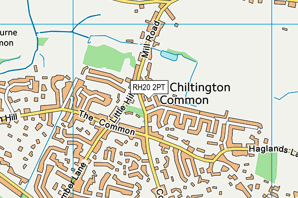 RH20 2PT map - OS VectorMap District (Ordnance Survey)