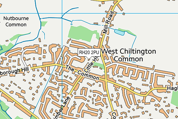 RH20 2PU map - OS VectorMap District (Ordnance Survey)