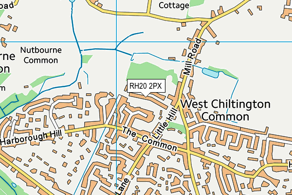 RH20 2PX map - OS VectorMap District (Ordnance Survey)