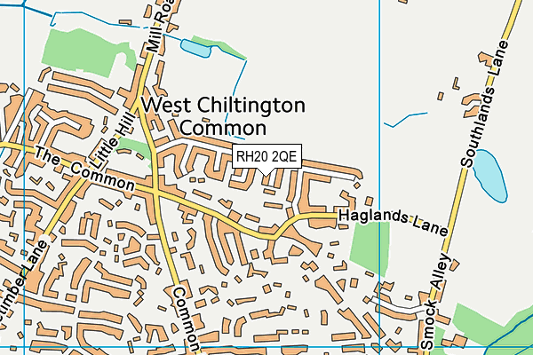 RH20 2QE map - OS VectorMap District (Ordnance Survey)