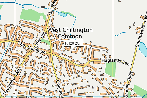 RH20 2QF map - OS VectorMap District (Ordnance Survey)