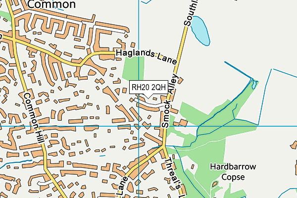 RH20 2QH map - OS VectorMap District (Ordnance Survey)