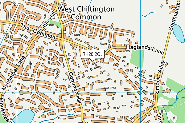 RH20 2QJ map - OS VectorMap District (Ordnance Survey)