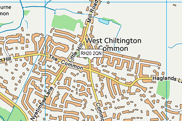 RH20 2QN map - OS VectorMap District (Ordnance Survey)