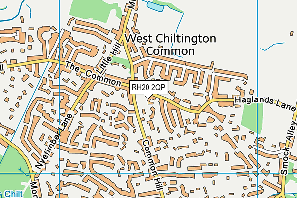 RH20 2QP map - OS VectorMap District (Ordnance Survey)