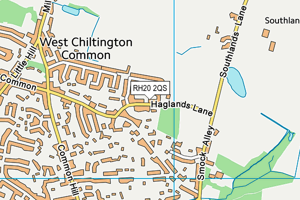 RH20 2QS map - OS VectorMap District (Ordnance Survey)