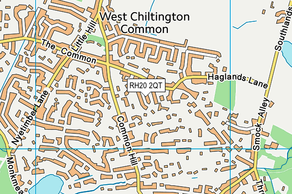 RH20 2QT map - OS VectorMap District (Ordnance Survey)