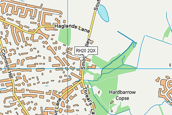 RH20 2QX map - OS VectorMap District (Ordnance Survey)