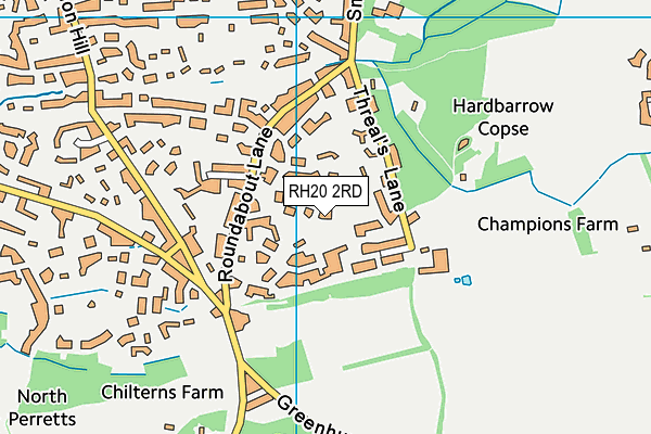 RH20 2RD map - OS VectorMap District (Ordnance Survey)