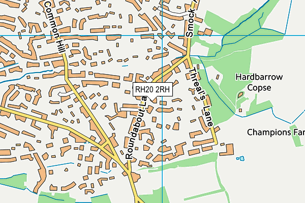 RH20 2RH map - OS VectorMap District (Ordnance Survey)
