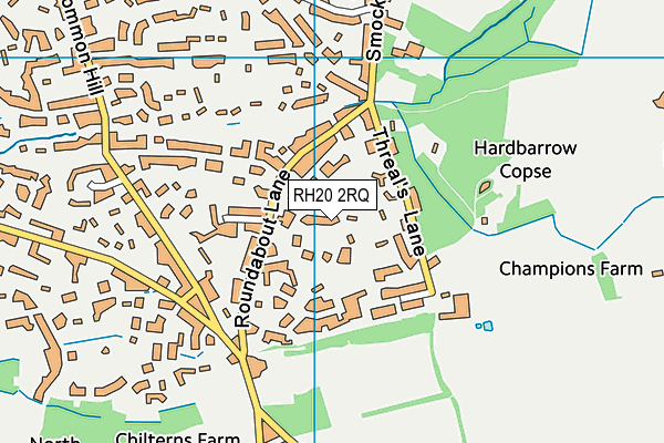 RH20 2RQ map - OS VectorMap District (Ordnance Survey)