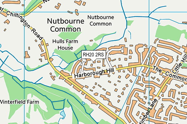 RH20 2RS map - OS VectorMap District (Ordnance Survey)