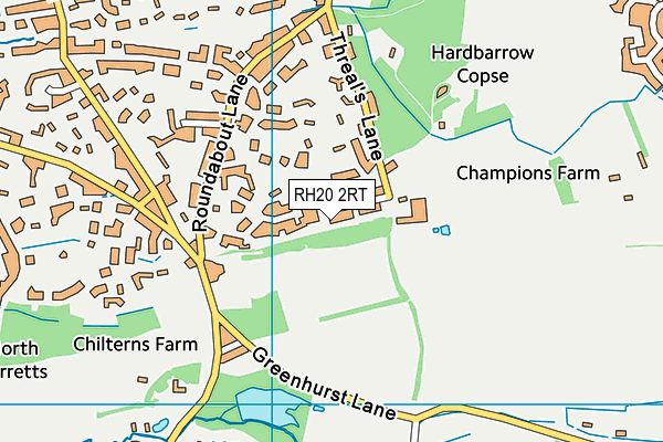 RH20 2RT map - OS VectorMap District (Ordnance Survey)