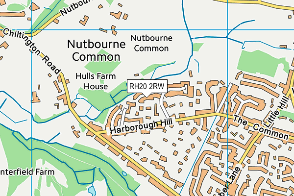 RH20 2RW map - OS VectorMap District (Ordnance Survey)