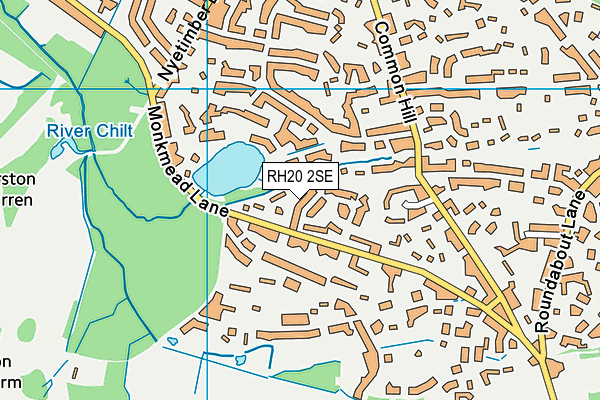 RH20 2SE map - OS VectorMap District (Ordnance Survey)