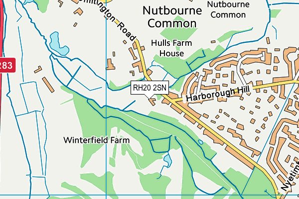 RH20 2SN map - OS VectorMap District (Ordnance Survey)